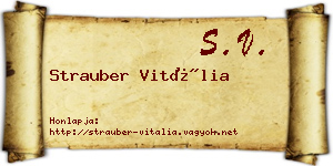 Strauber Vitália névjegykártya